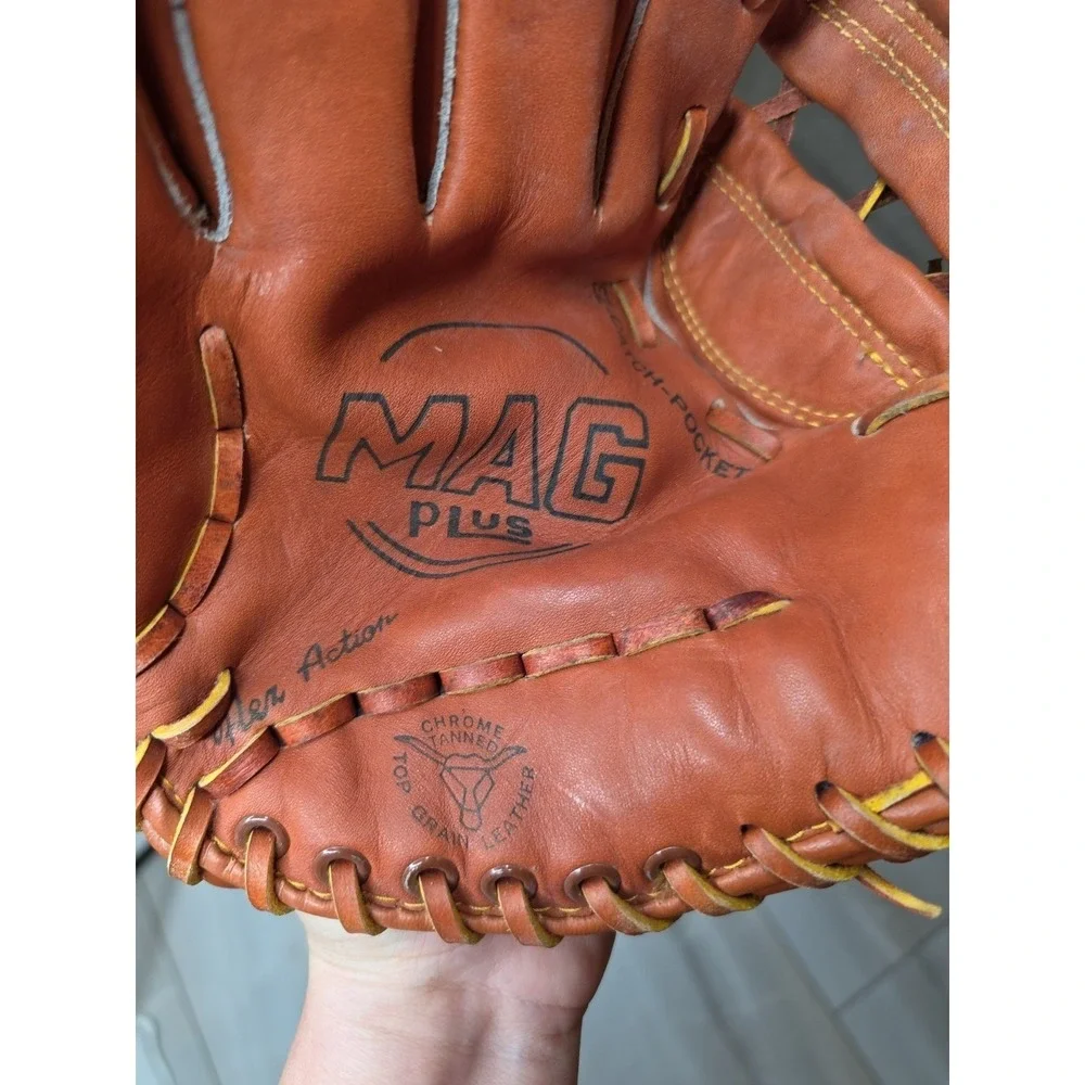 Mag Plus Mp3797 Cow Hide Adult Baseball Glove Right Handed Player D1